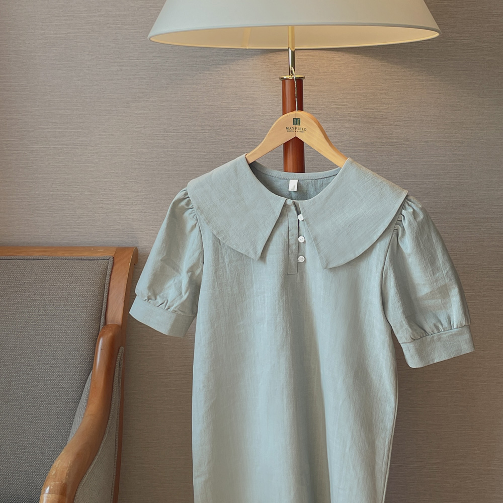 린넨 세일러 원피스
