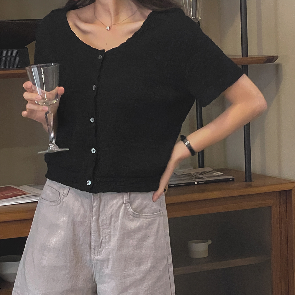 너츠 자개 가디건