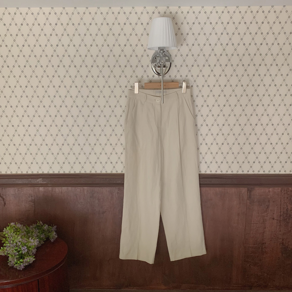 [madekoko] 페이퍼 린넨 팬츠 / 키작녀 팬츠 / SML / 2color