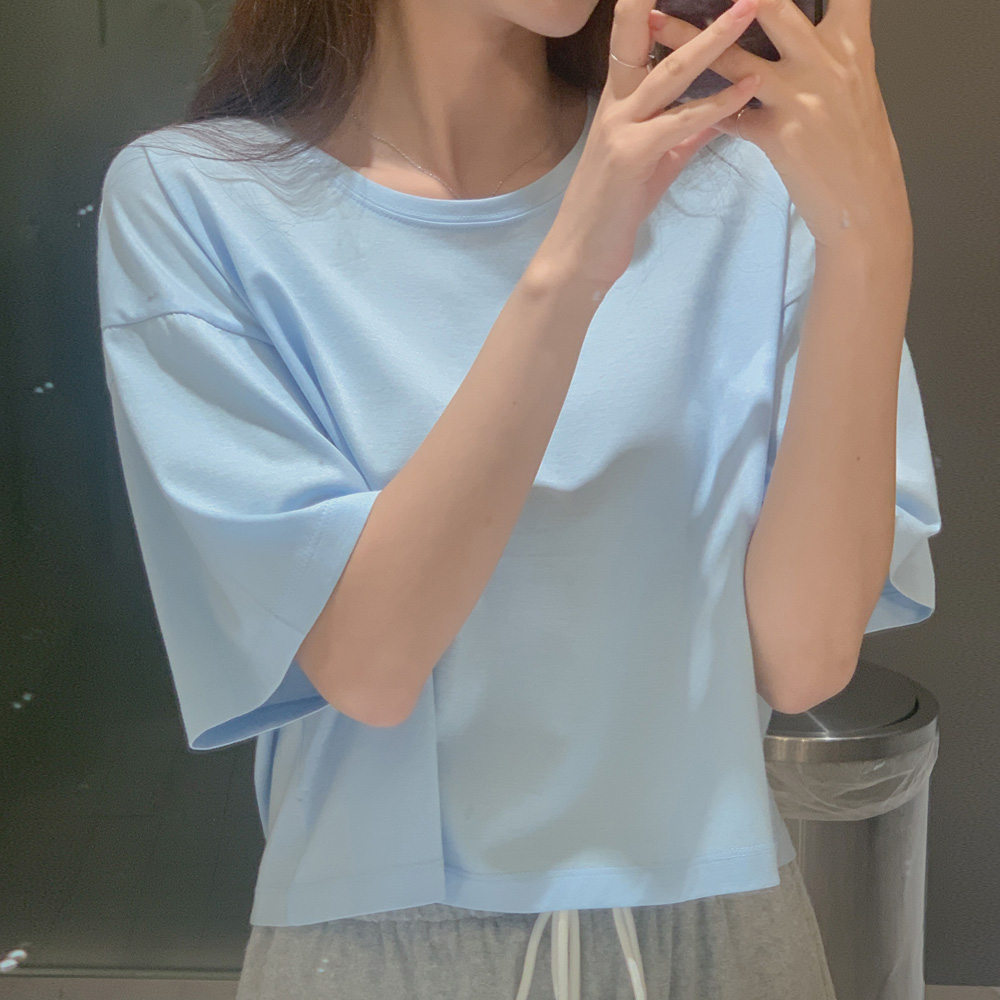 [인기많아요/madekoko] 페이브 크롭 티 / 코튼100% / 4color