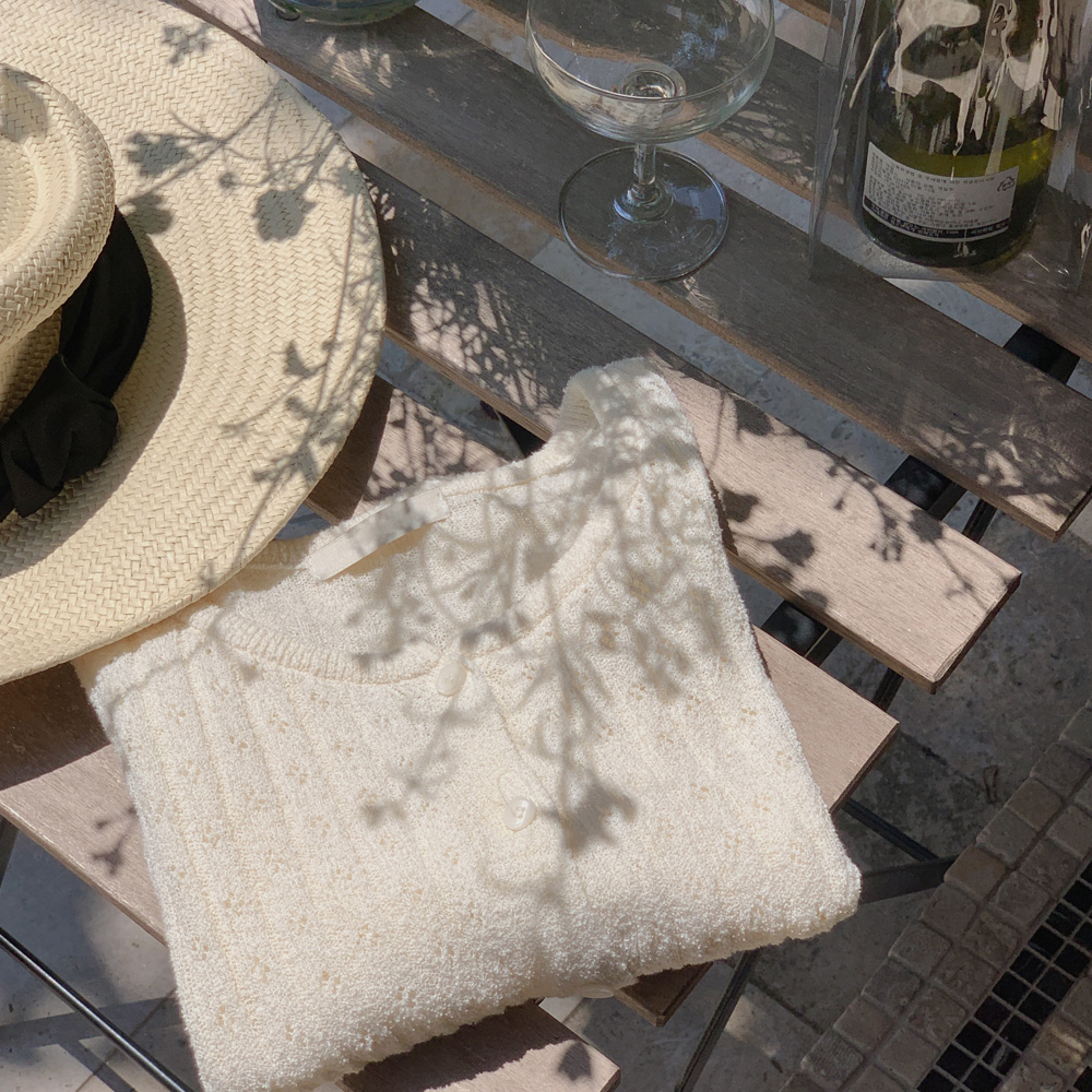 플라워 레이스 가디건