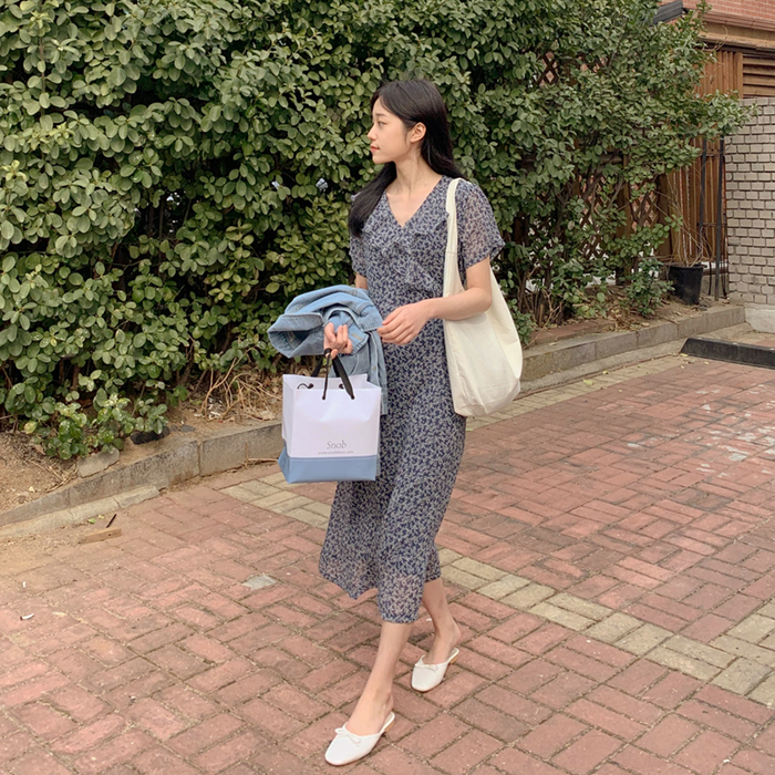 [Cle.] 모스 프릴 원피스