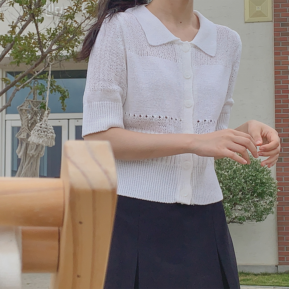 [Cle.] 크리미 카라 니트