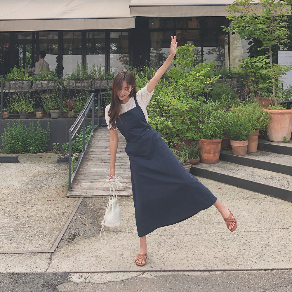 밀크 뷔스티에 원피스