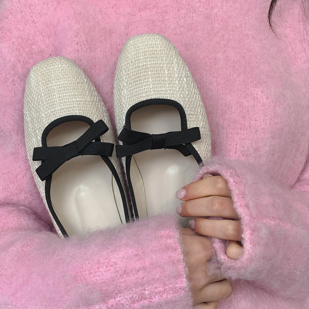 [Cle.] 럽 트위드 플랫슈즈