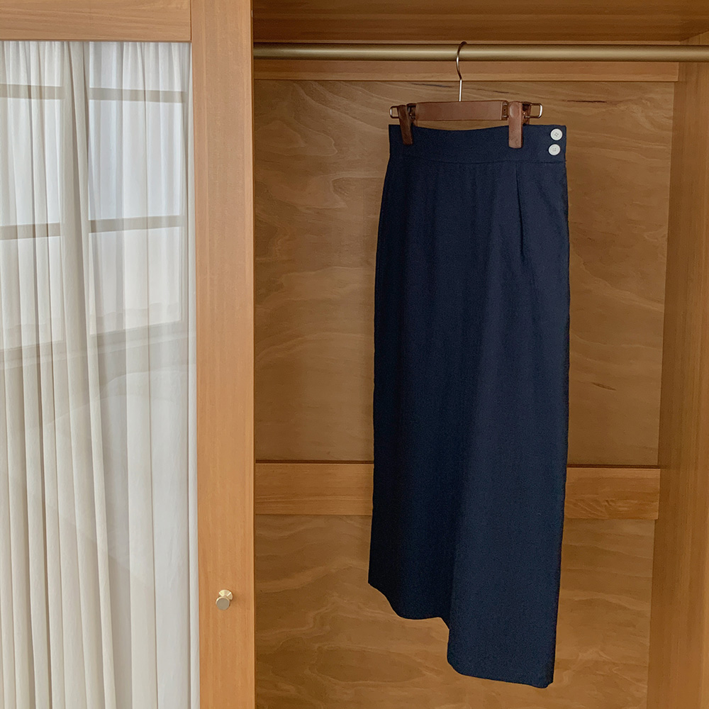 레나 버튼 스커트