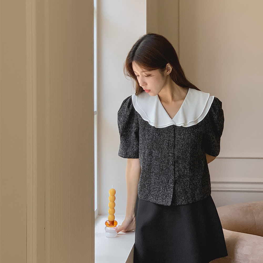 소피 카라 블라우스 자켓