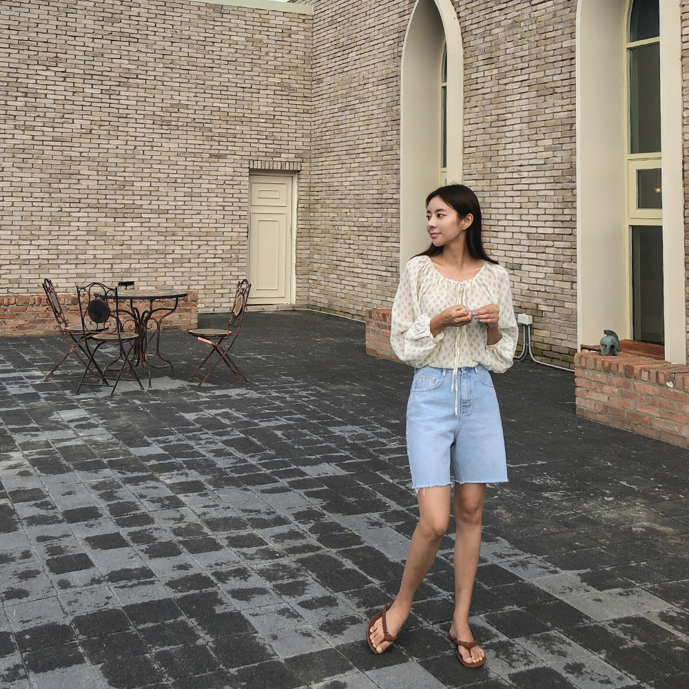 아이스 4부 데님팬츠