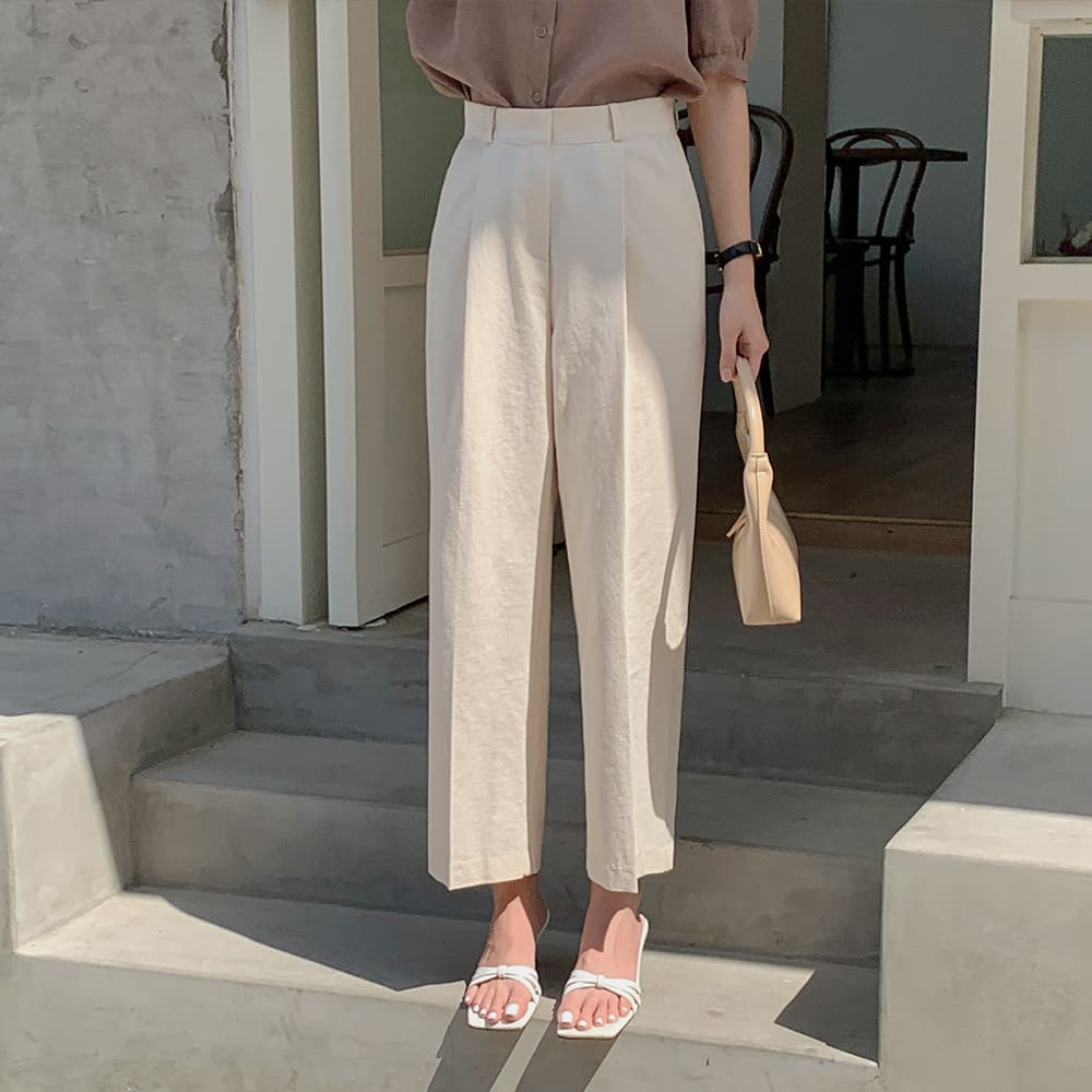 [🚀당일발송]코튼 핀턱 팬츠