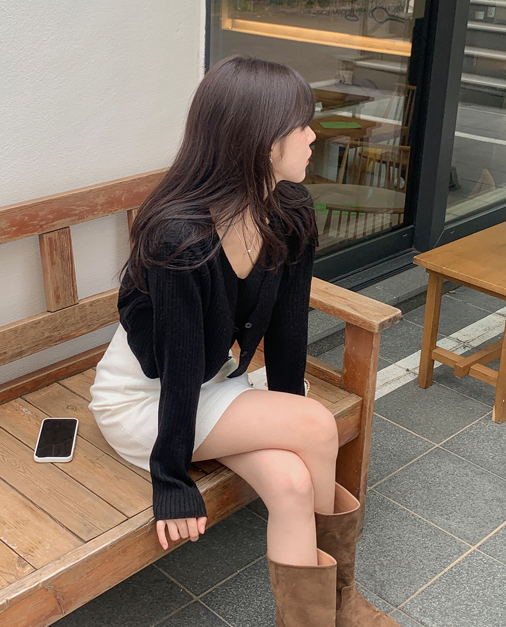 루시 레이어드 니트가디건