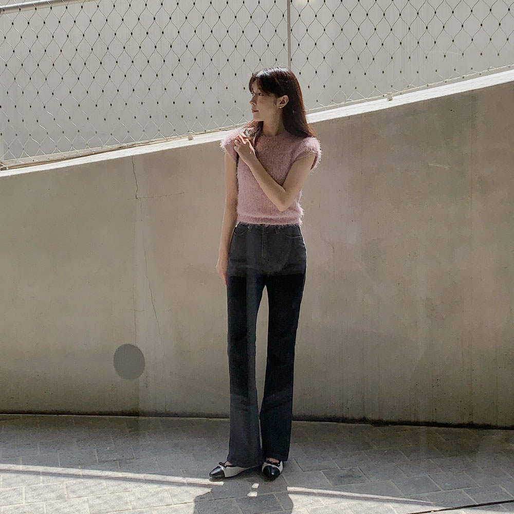 인밴딩 부츠컷 데님팬츠 (하객룩 세미부츠컷 데님팬츠)