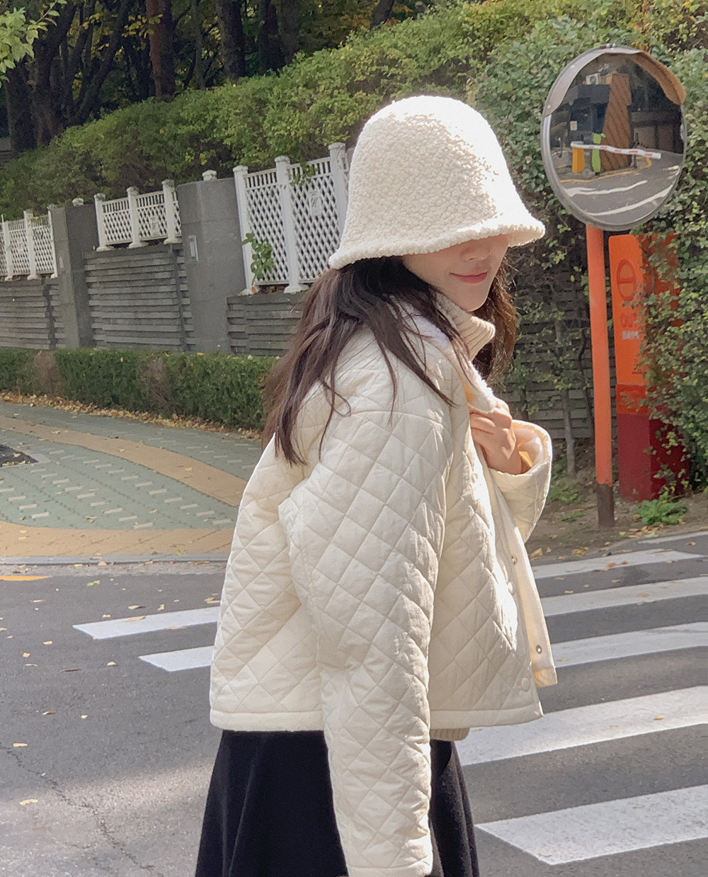 포키 양털 벙거지 (귀여운 뽀글 포근 버킷햇)