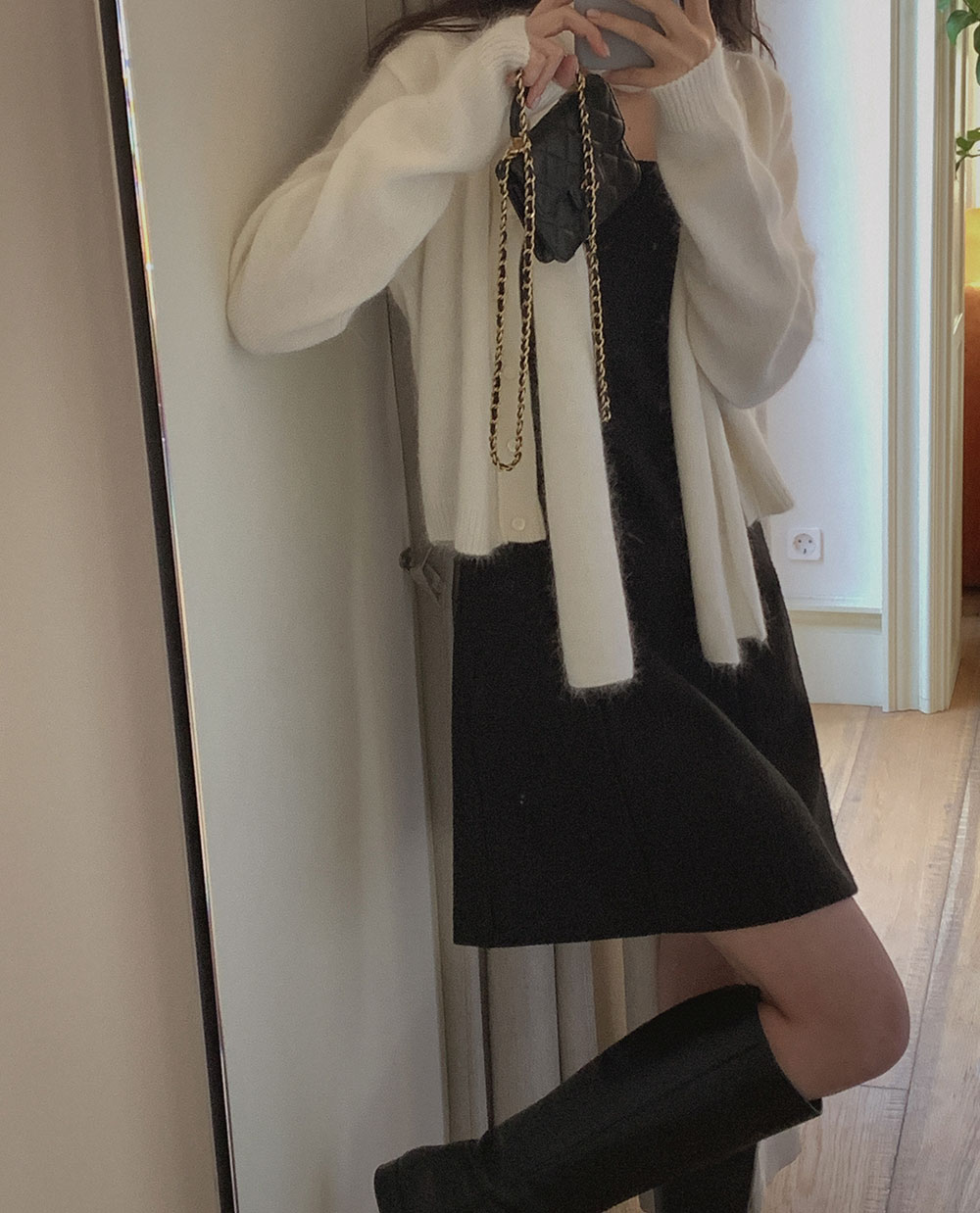 윈터 앙고라 머플러 세트 (브이넥 스탠다드핏 시보리)