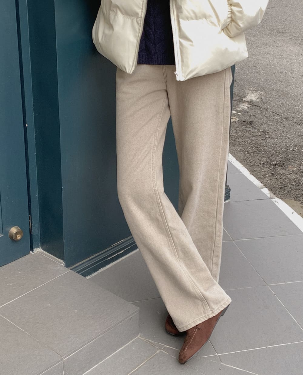 레블 양기모 다잉팬츠 (하이웨이스트 루즈핏)