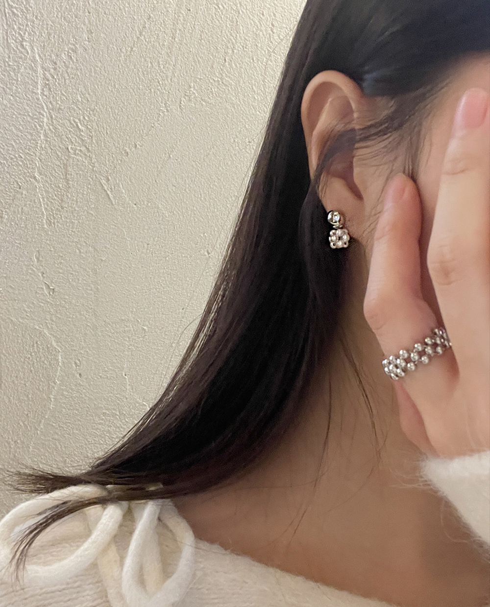 그레이프 펄 이어링