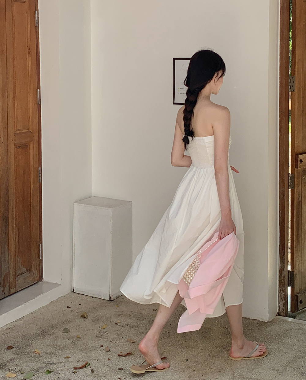 셔링 탑 원피스