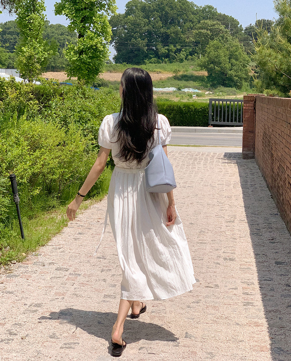 먼트 플리츠 원피스