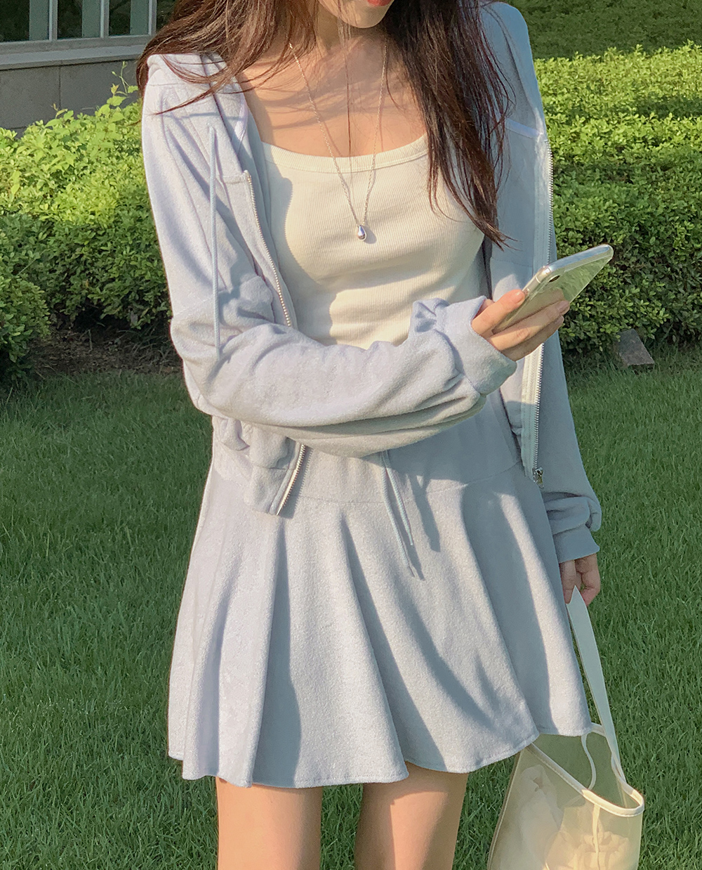 테리 후드 집업