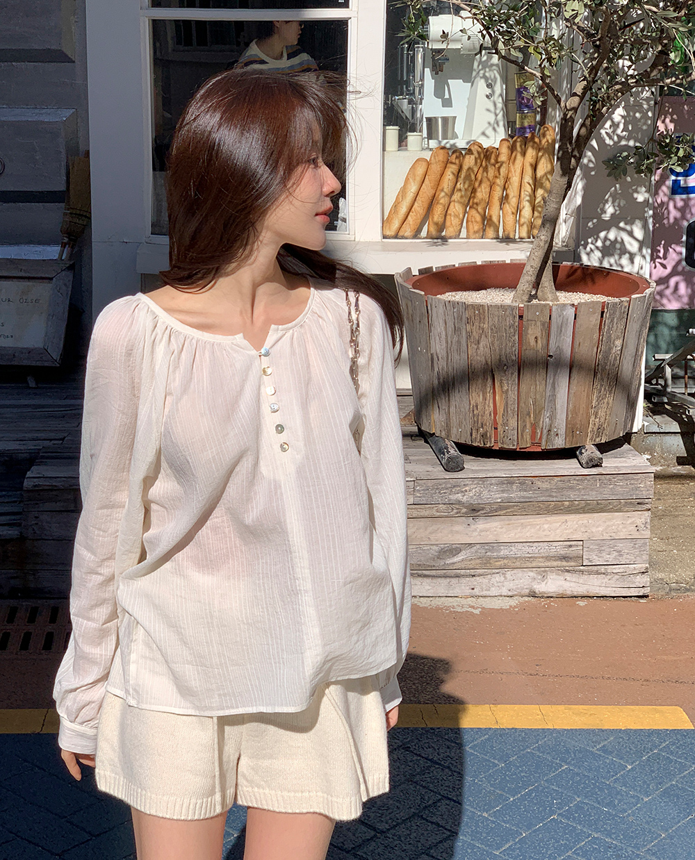 멜로우 니트 하프팬츠