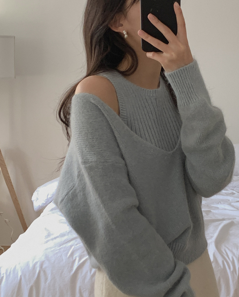 래빗 레이어드 니트