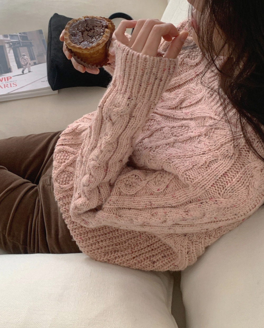 램스울 케이블 니트 /겨울니트/연말니트/크리스마스룩/스카시니트/연말룩