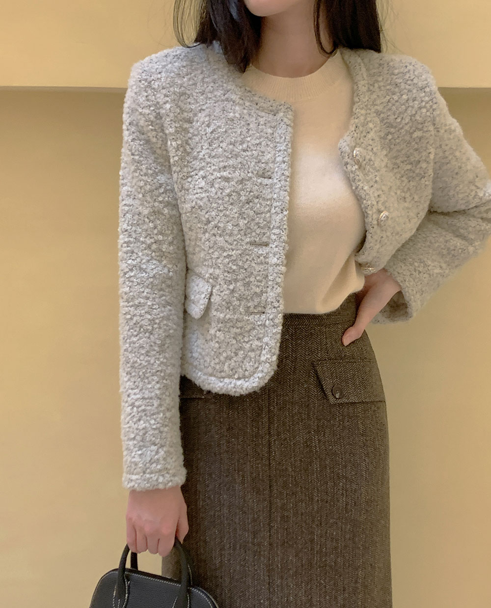 블랑 노카라 울자켓