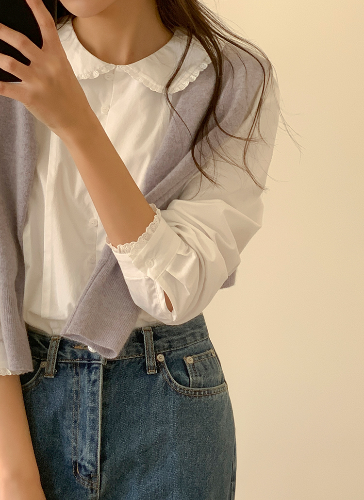 포밍 카라 블라우스