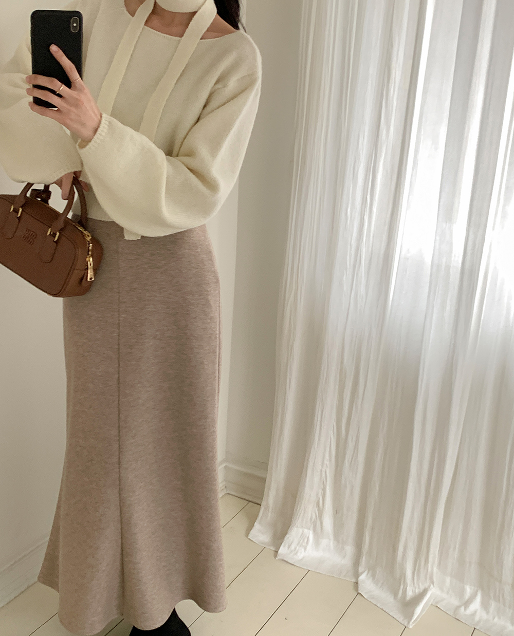 브릭 머메이드 스커트