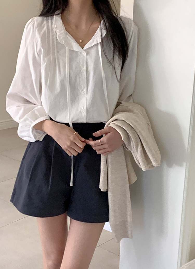 앤디 핀턱 블라우스