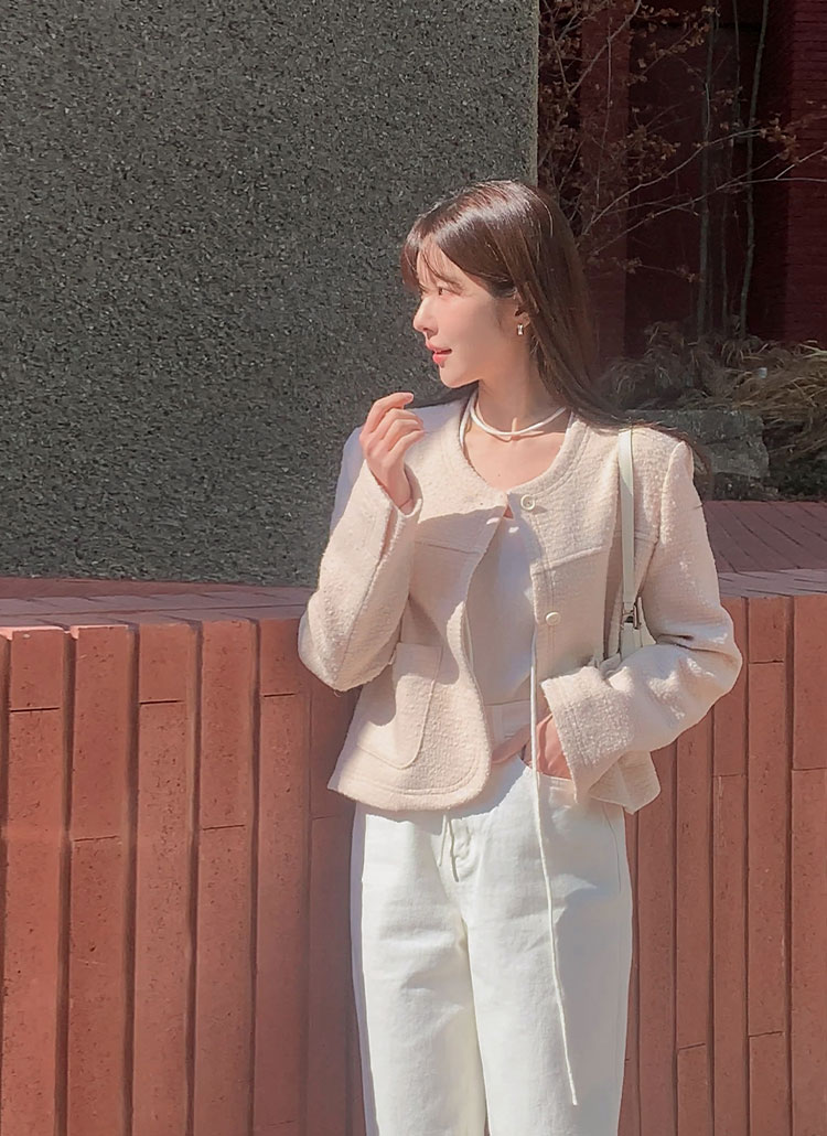 올리아 트위드 자켓