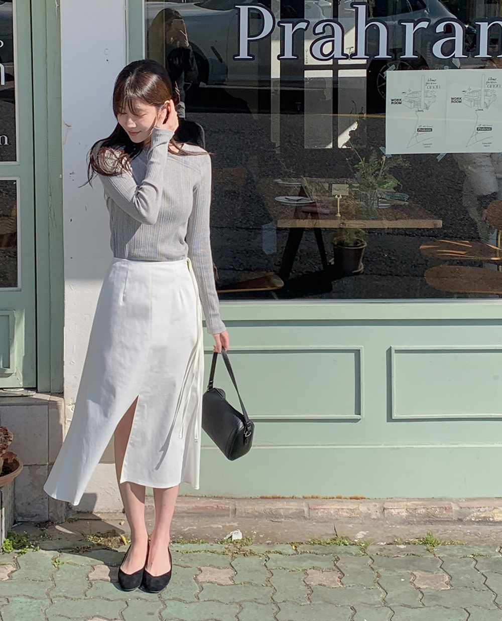 프론트 트임 스커트