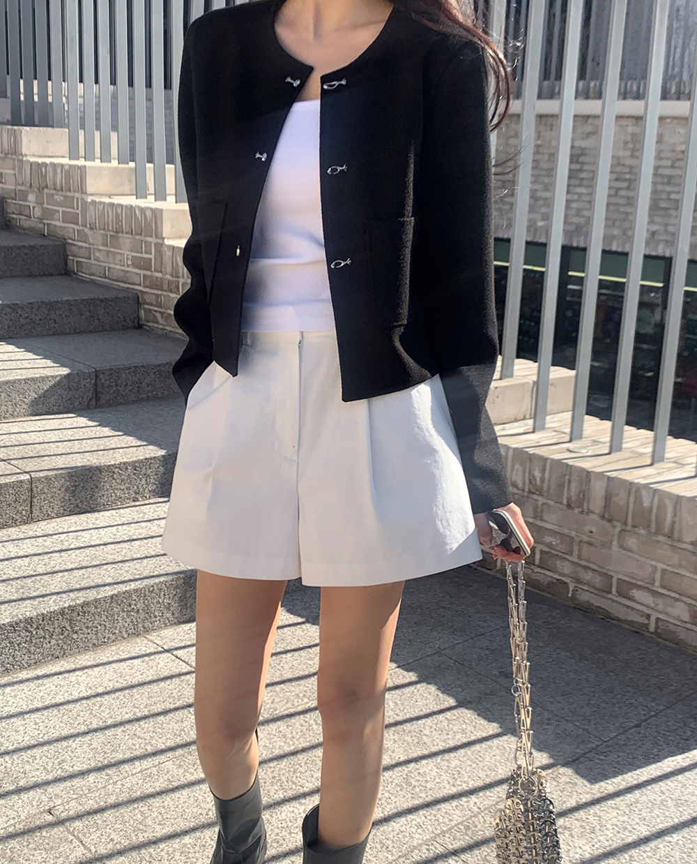 이퓨 포켓 트위드자켓